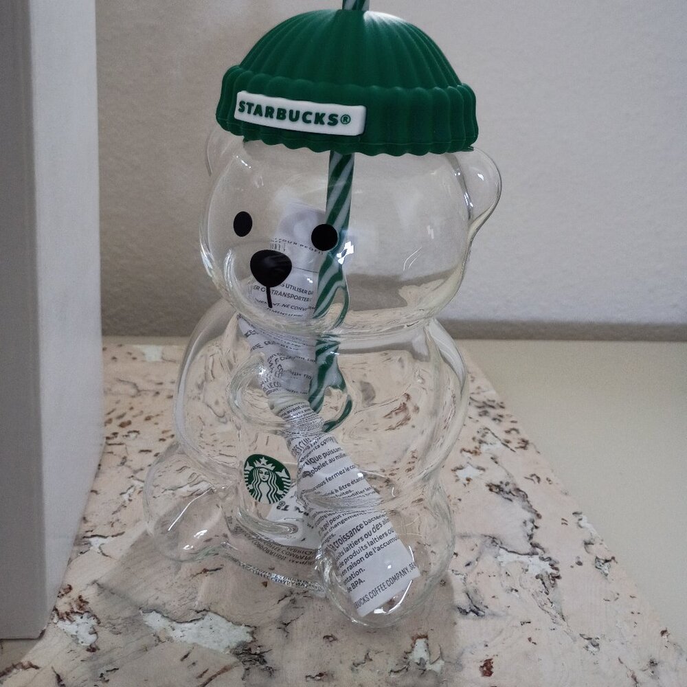 Starbucks Bearista Limited Edition Bear Glass Cold Cup